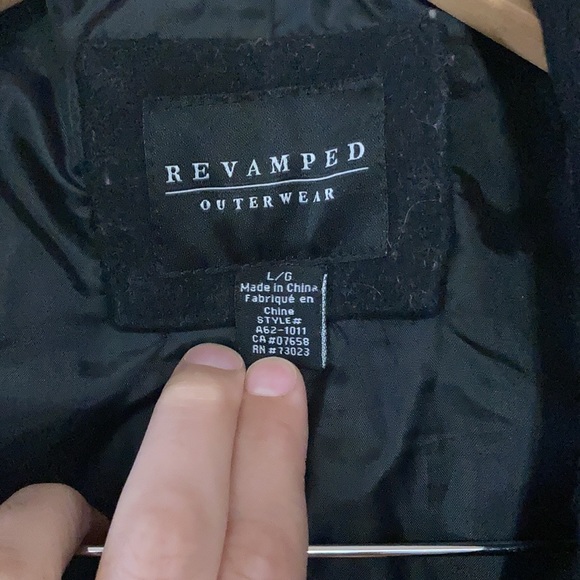 Long & Warm Black Pea Coat - Picture 3 of 12